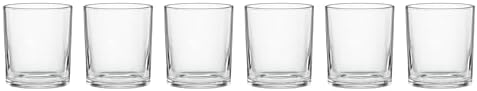 24 Seven Clear Medium Glass Tumblers, 13.5oz, Set of 6