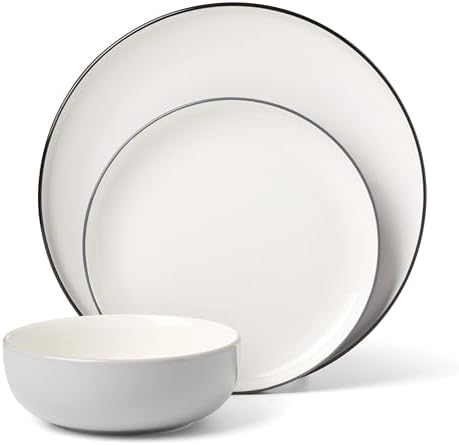 24 Seven Colors Pumice Porcelain 12-Piece Dinnerware Set for 4