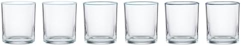 24 Seven Turquoise Glass Tumblers, 13.5oz, Set of 6