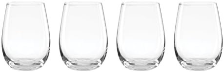 5 O'Clock Stemless Wine Glasses, Set of 4