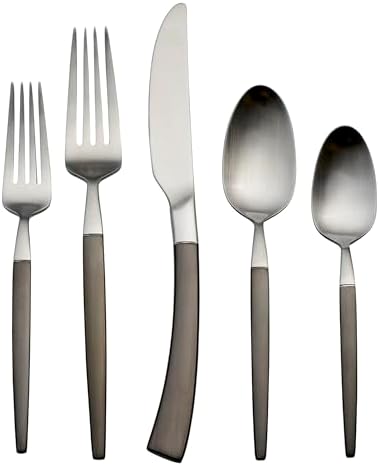 Adjacent Midnight 20-Piece Everyday Flatware Set, Service for 4