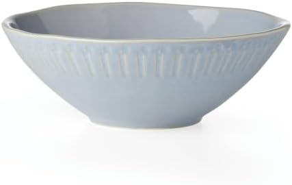 Artisanal Stripe Blue Serving Bowl