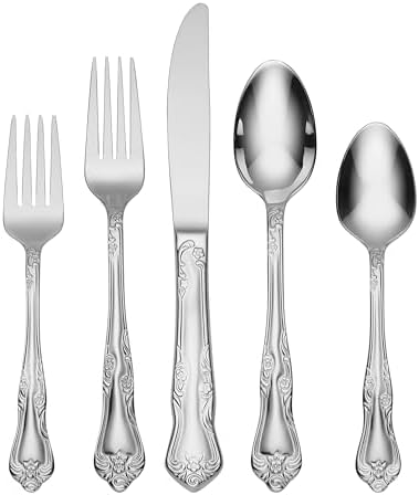 Azalea 20-Piece 18/0 Silverware Set for 4