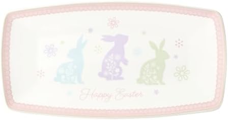 Bunny Hop Porcelain Easter Serving Tray