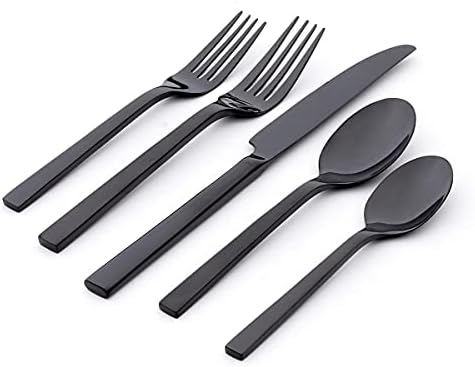Chefs Table Midnight Matte 20-Piece Silverware Set for 4