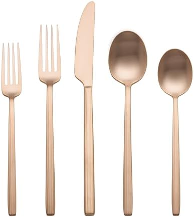 Dean Rose Gold Satin 20-Piece Silverware Set for 4