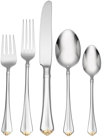 Golden Juilliard 5-Piece Fine Flatware Set, Service for 1