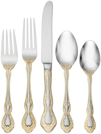 Golden Mandolina 45-Piece 18/10 Silverware Set for 8