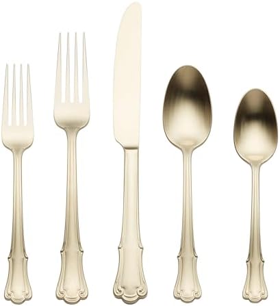 James Street Champagne Satin 20-Piece Silverware Set for 4