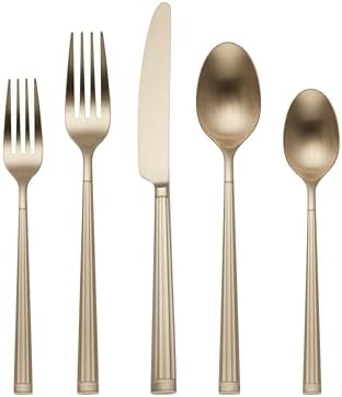 Robyn Champagne Mist Satin 20-Piece Silverware Set for 4