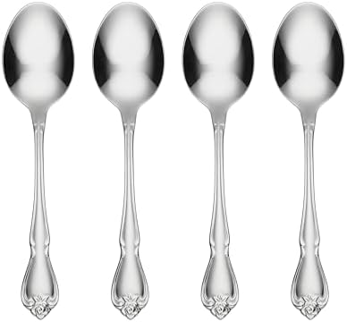 True Rose Dinner Spoons Silverware Set for 4