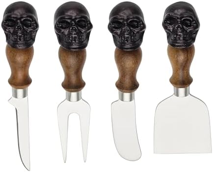 Vintro Halloween Skull Cheese Knife Set, 4-Piece